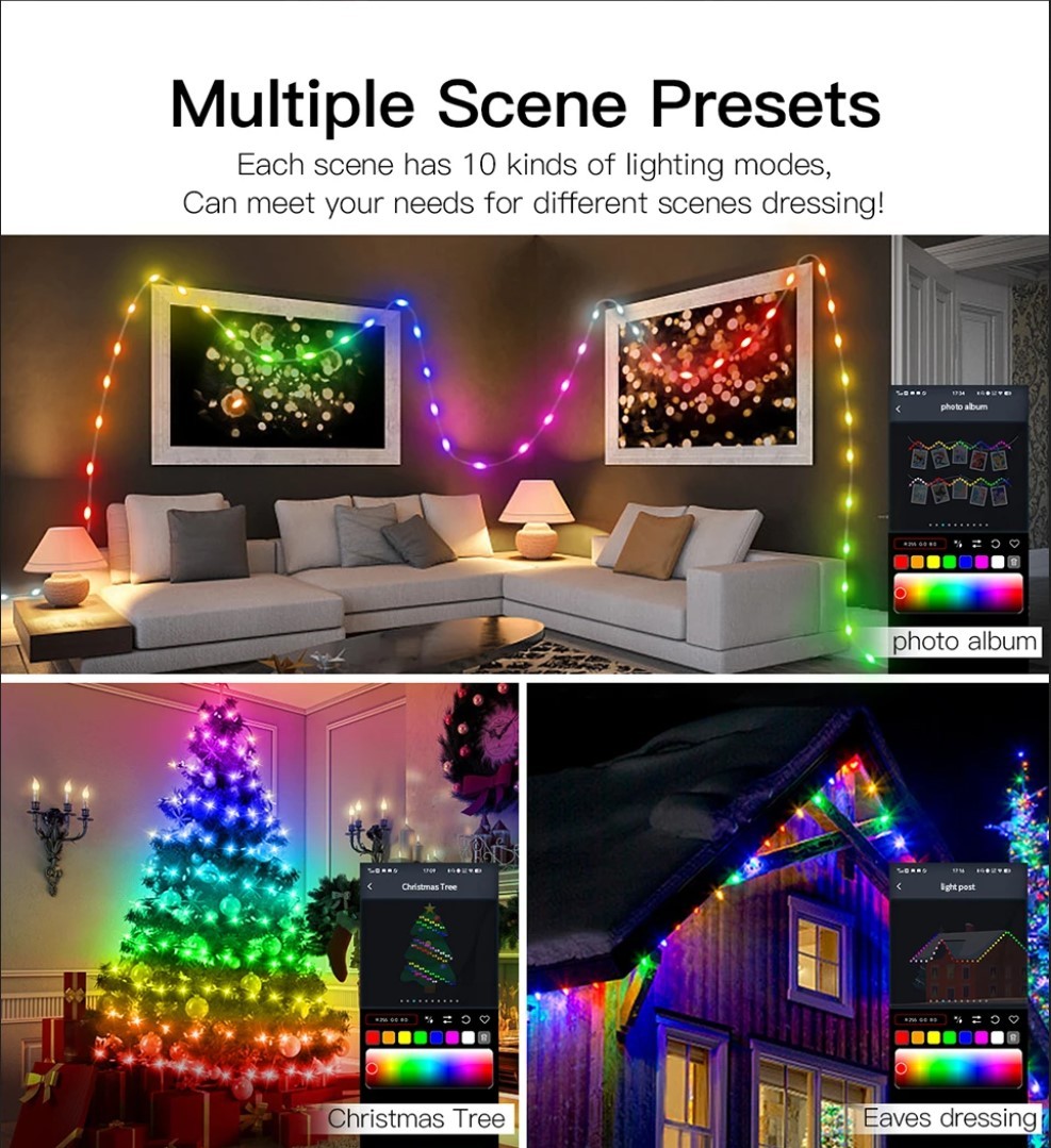 10 METRE 100 LED RGB 16 MODLU KUMANDALI TELEFON KONTROLLÜ ŞERİT LED PERİ LED IŞIK 10 METRE 100 LED RGB 16 MODLU KUMANDALI TELEFON KONTROLLÜ ŞERİT LED PERİ LED IŞIK