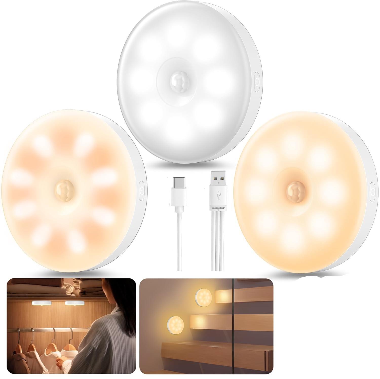 L2026 16 LED 3 RENKLİ ŞARJLI VE PİLLİ HAREKET SENSÖRLÜ TYPE-C GİRİŞLİ LED IŞIK LAMBA L2026 16 LED 3 RENKLİ ŞARJLI VE PİLLİ HAREKET SENSÖRLÜ TYPE-C GİRİŞLİ LED IŞIK LAMBA