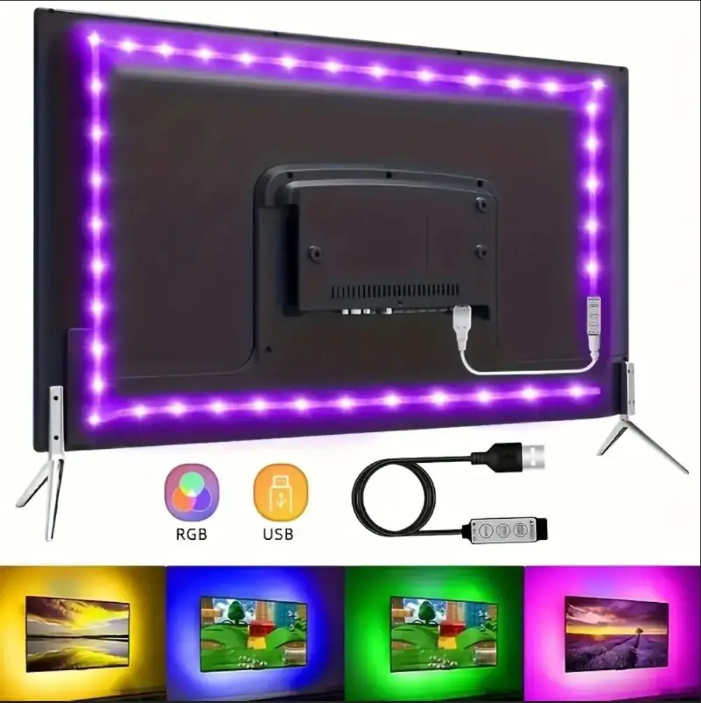 MİGHTY 5 METRE USB KUMANDALI RGB TELEFON KONTROLLÜ MUTFAK DOLABI TV ARKASI ANİMASYONLU ŞERİT LED PARTİ 