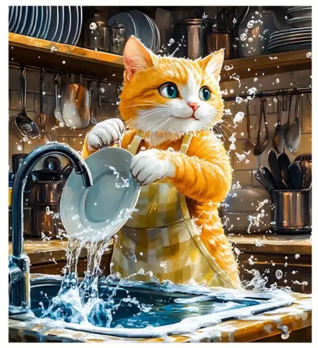 55 CM x 45 CM BULAŞIKCI KEDİ TASARIMI TEZGAH ÜSTÜ BULAŞIK KURUTMA MATI BULAŞIKLIK KURUTMA ÖRTÜSÜ 55 CM x 45 CM BULAŞIKCI KEDİ TASARIMI TEZGAH ÜSTÜ BULAŞIK KURUTMA MATI BULAŞIKLIK KURUTMA ÖRTÜSÜ