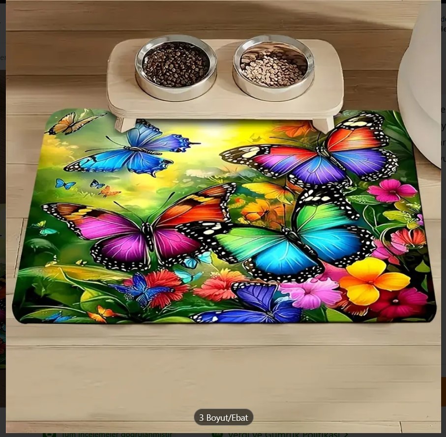 55 CM x 45 CM CANLI KELEBEK VE ÇİÇEK TASARIMI TEZGAH ÜSTÜ BULAŞIK KURUTMA MATI BULAŞIKLIK KURUTMA ÖRTÜSÜ 55 CM x 45 CM CANLI KELEBEK VE ÇİÇEK TASARIMI TEZGAH ÜSTÜ BULAŞIK KURUTMA MATI BULAŞIKLIK KURUTMA ÖRTÜSÜ