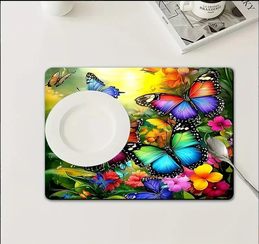 55 CM x 45 CM CANLI KELEBEK VE ÇİÇEK TASARIMI TEZGAH ÜSTÜ BULAŞIK KURUTMA MATI BULAŞIKLIK KURUTMA ÖRTÜSÜ 55 CM x 45 CM CANLI KELEBEK VE ÇİÇEK TASARIMI TEZGAH ÜSTÜ BULAŞIK KURUTMA MATI BULAŞIKLIK KURUTMA ÖRTÜSÜ