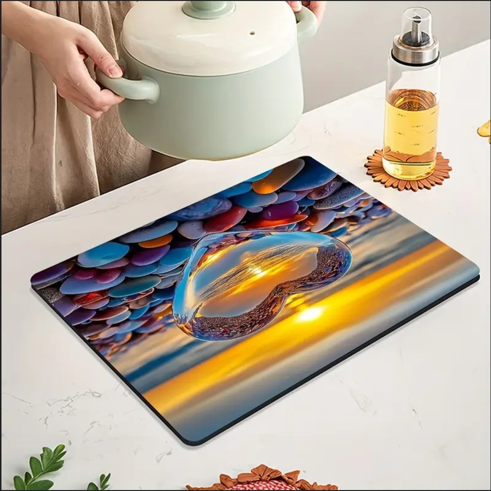 55 CM x 45 CM DENİZİN KALBİ TASARIMI TEZGAH ÜSTÜ BULAŞIK KURUTMA MATI BULAŞIKLIK KURUTMA ÖRTÜSÜ 55 CM x 45 CM DENİZİN KALBİ TASARIMI TEZGAH ÜSTÜ BULAŞIK KURUTMA MATI BULAŞIKLIK KURUTMA ÖRTÜSÜ