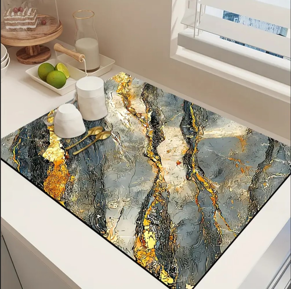 55 CM x 45 CM GRİ ALTIN MERMER TASARIMI TEZGAH ÜSTÜ BULAŞIK KURUTMA MATI BULAŞIKLIK KURUTMA ÖRTÜSÜ 55 CM x 45 CM GRİ ALTIN MERMER TASARIMI TEZGAH ÜSTÜ BULAŞIK KURUTMA MATI BULAŞIKLIK KURUTMA ÖRTÜSÜ