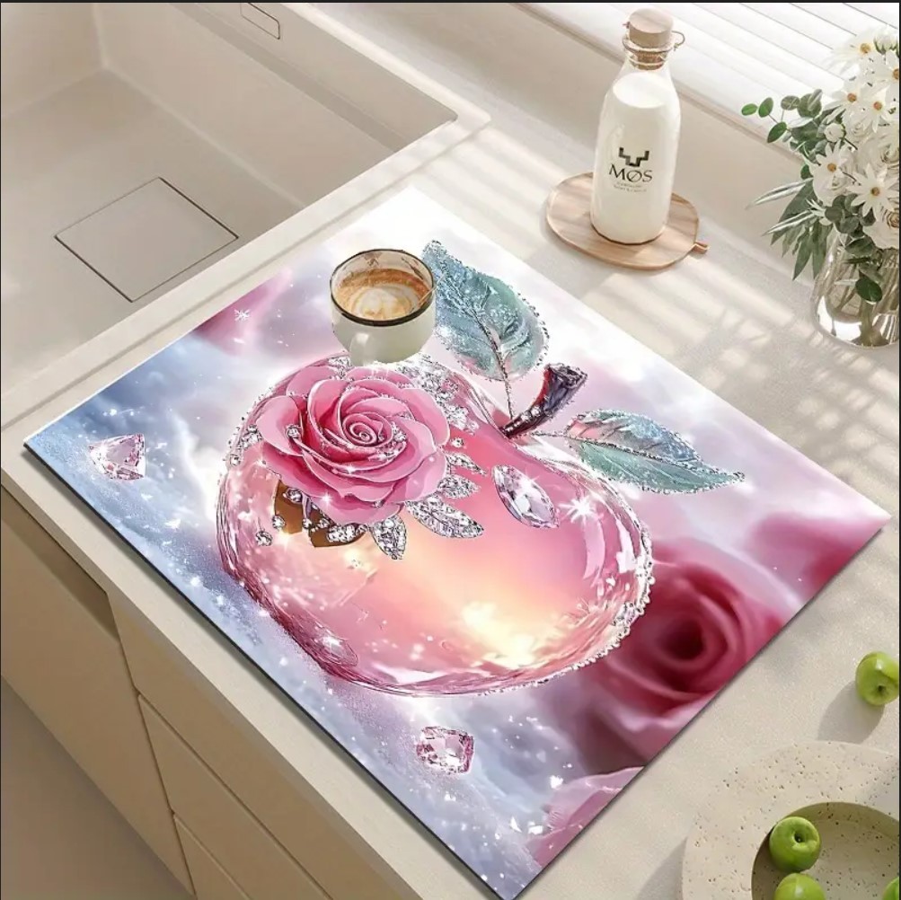 55 CM x 45 CM GÜL ELMAS TASARIMI TEZGAH ÜSTÜ BULAŞIK KURUTMA MATI BULAŞIKLIK KURUTMA ÖRTÜSÜ 55 CM x 45 CM GÜL ELMAS TASARIMI TEZGAH ÜSTÜ BULAŞIK KURUTMA MATI BULAŞIKLIK KURUTMA ÖRTÜSÜ