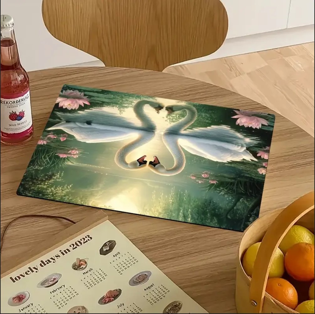 55 CM x 45 CM KUĞU KALP TASARIMI TEZGAH ÜSTÜ BULAŞIK KURUTMA MATI BULAŞIKLIK KURUTMA ÖRTÜSÜ 55 CM x 45 CM KUĞU KALP TASARIMI TEZGAH ÜSTÜ BULAŞIK KURUTMA MATI BULAŞIKLIK KURUTMA ÖRTÜSÜ