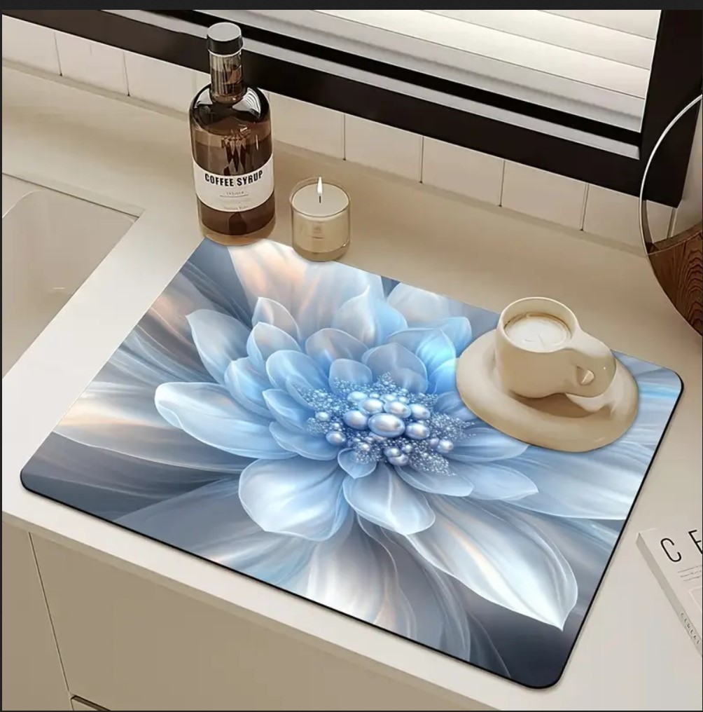 55 CM x 45 CM MAVİ İNCİ ÇİÇEK DESENLİ TEZGAH ÜSTÜ BULAŞIK KURUTMA MATI BULAŞIKLIK KURUTMA ÖRTÜSÜ 55 CM x 45 CM MAVİ İNCİ ÇİÇEK DESENLİ TEZGAH ÜSTÜ BULAŞIK KURUTMA MATI BULAŞIKLIK KURUTMA ÖRTÜSÜ