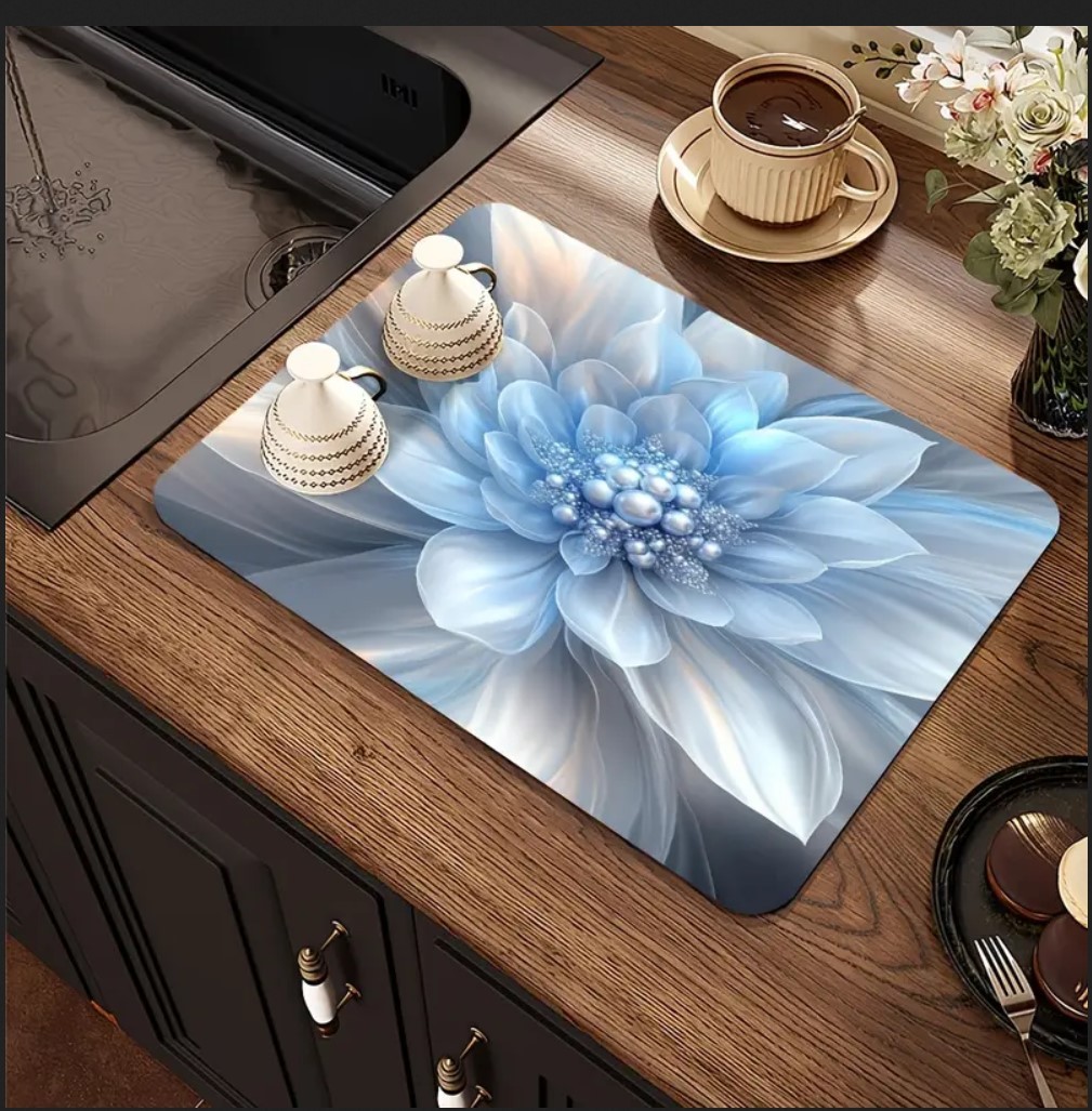 55 CM x 45 CM MAVİ İNCİ ÇİÇEK DESENLİ TEZGAH ÜSTÜ BULAŞIK KURUTMA MATI BULAŞIKLIK KURUTMA ÖRTÜSÜ 55 CM x 45 CM MAVİ İNCİ ÇİÇEK DESENLİ TEZGAH ÜSTÜ BULAŞIK KURUTMA MATI BULAŞIKLIK KURUTMA ÖRTÜSÜ