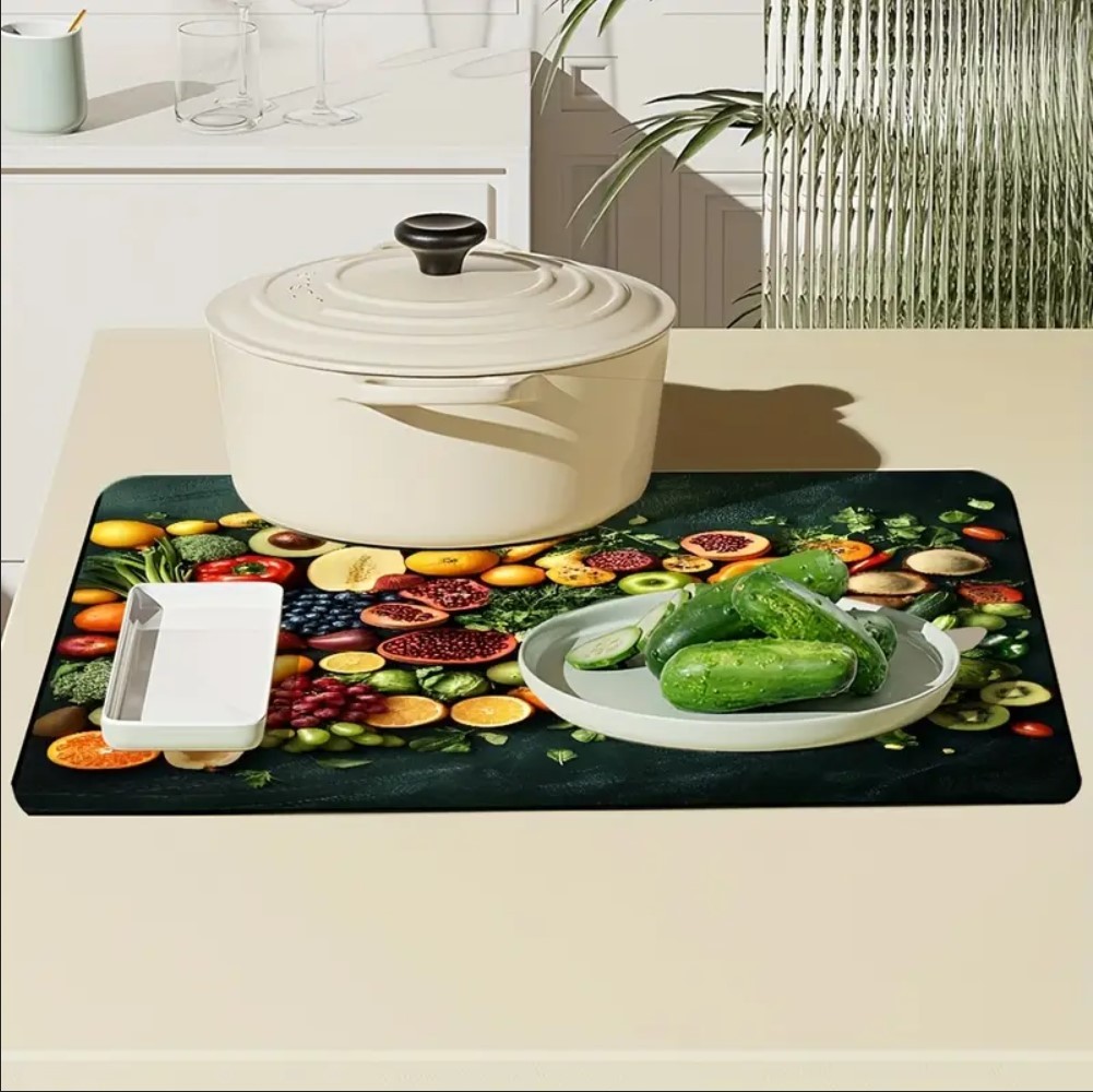 55 CM x 45 CM MEYVELER VE SEBZELER TASARIMI TEZGAH ÜSTÜ BULAŞIK KURUTMA MATI BULAŞIKLIK KURUTMA ÖRTÜSÜ 55 CM x 45 CM MEYVELER VE SEBZELER TASARIMI TEZGAH ÜSTÜ BULAŞIK KURUTMA MATI BULAŞIKLIK KURUTMA ÖRTÜSÜ