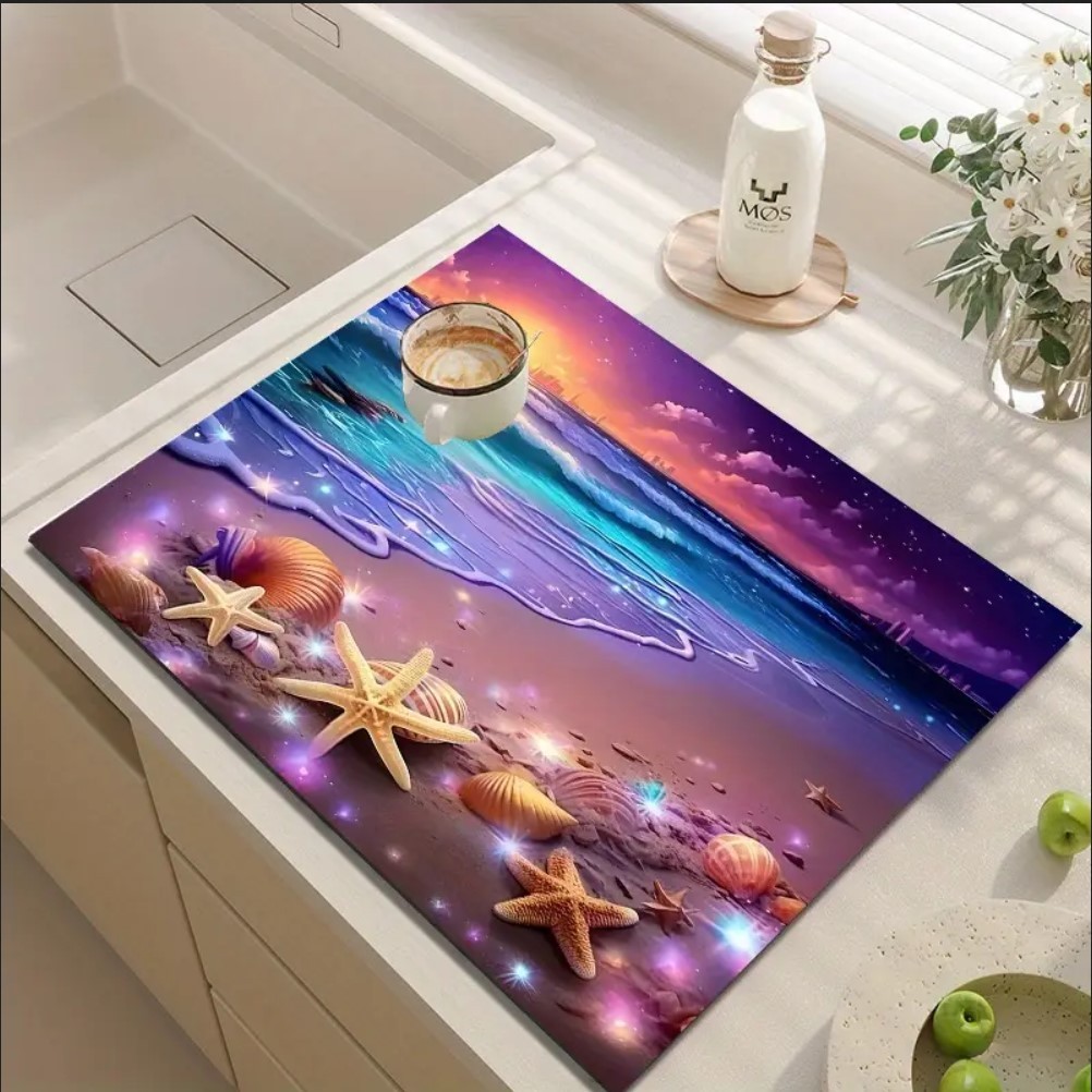 55 CM x 45 CM OKYANUS ESİNTİSİ TASARIMI TEZGAH ÜSTÜ BULAŞIK KURUTMA MATI BULAŞIKLIK KURUTMA ÖRTÜSÜ 55 CM x 45 CM OKYANUS ESİNTİSİ TASARIMI TEZGAH ÜSTÜ BULAŞIK KURUTMA MATI BULAŞIKLIK KURUTMA ÖRTÜSÜ