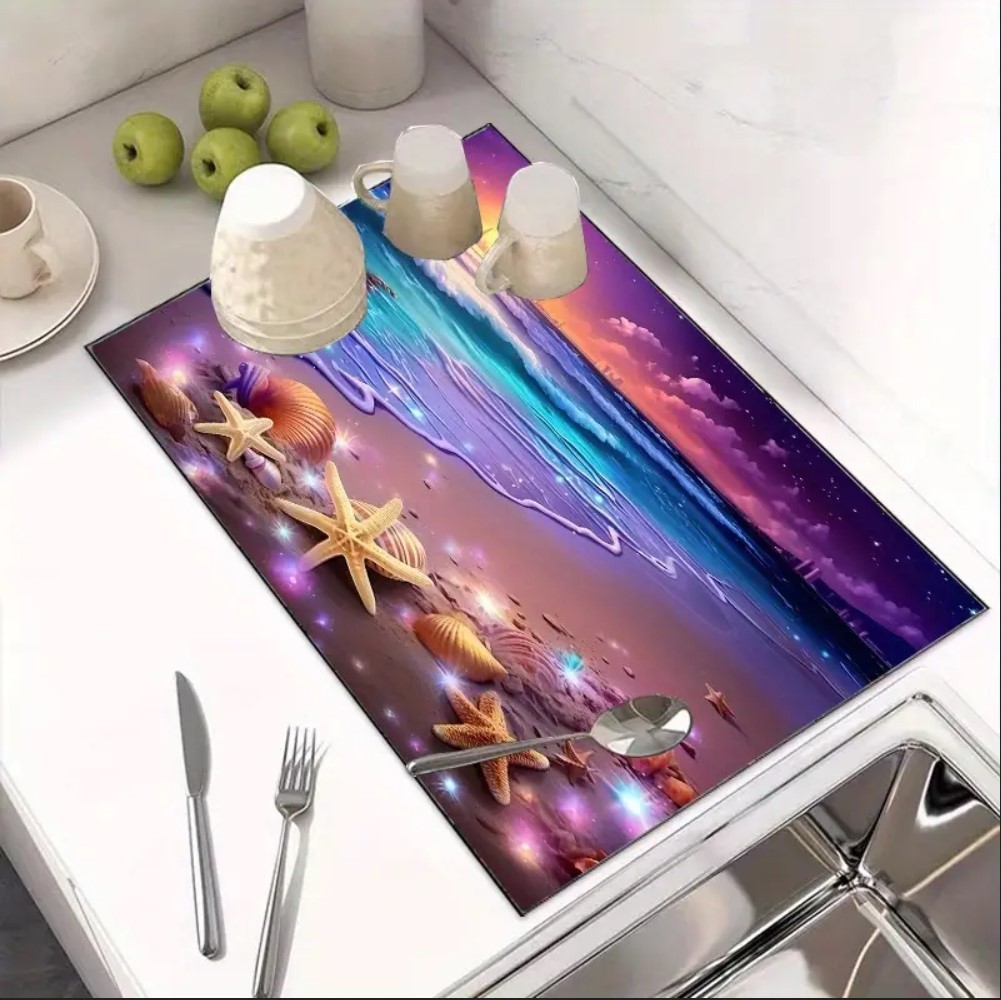 55 CM x 45 CM OKYANUS ESİNTİSİ TASARIMI TEZGAH ÜSTÜ BULAŞIK KURUTMA MATI BULAŞIKLIK KURUTMA ÖRTÜSÜ 55 CM x 45 CM OKYANUS ESİNTİSİ TASARIMI TEZGAH ÜSTÜ BULAŞIK KURUTMA MATI BULAŞIKLIK KURUTMA ÖRTÜSÜ