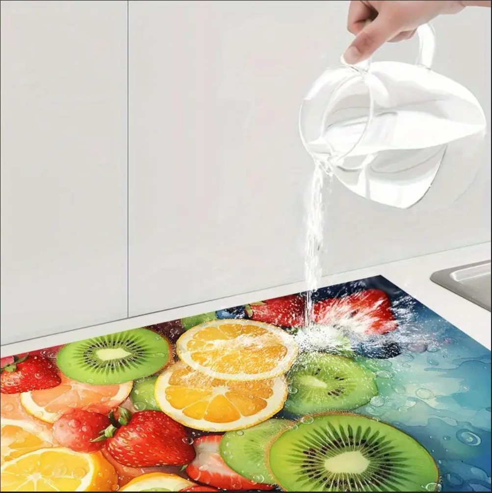 55 CM x 45 CM SERİN MEYVE TASARIMI TEZGAH ÜSTÜ BULAŞIK KURUTMA MATI BULAŞIKLIK KURUTMA ÖRTÜSÜ 55 CM x 45 CM SERİN MEYVE TASARIMI TEZGAH ÜSTÜ BULAŞIK KURUTMA MATI BULAŞIKLIK KURUTMA ÖRTÜSÜ