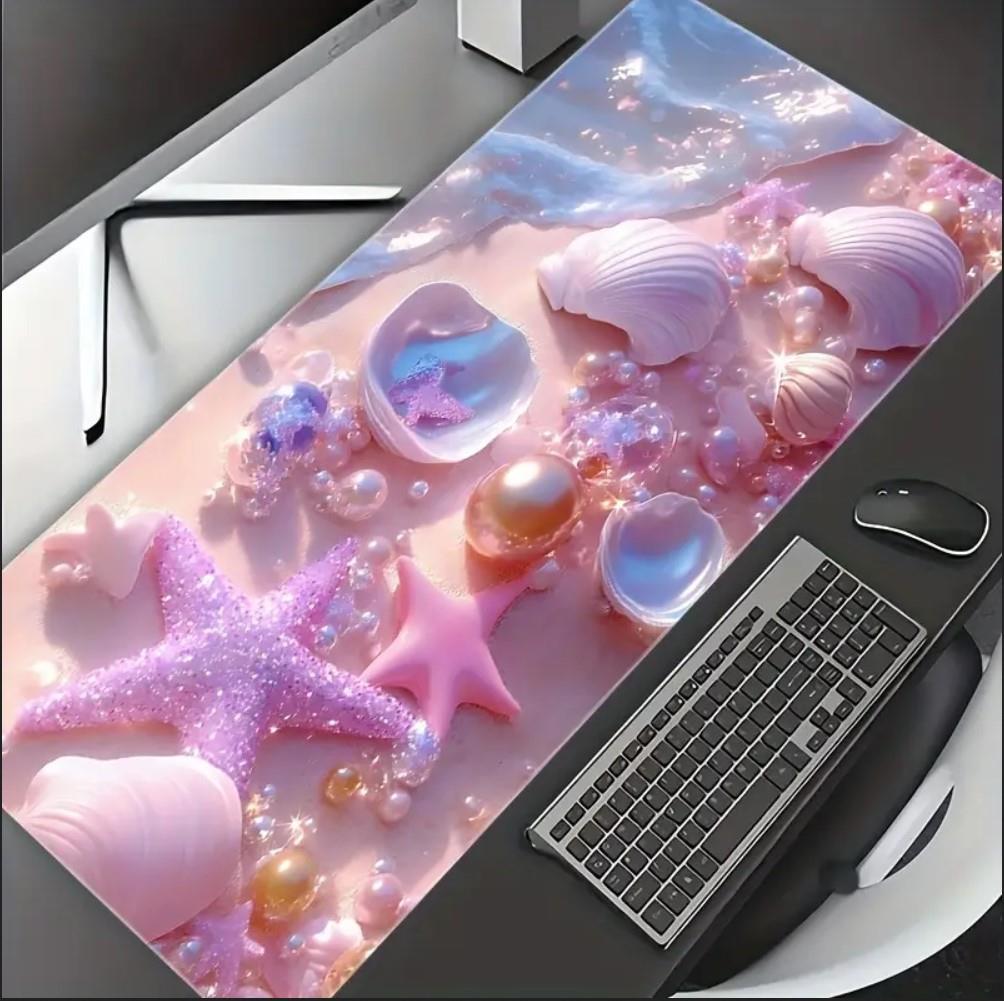 70X30 CM PEMBE DENİZ KABUĞU TEMALI KAYDIRMAZ TABAN SPEED YÜZEY OYUNCU MOUSE PAD GAMİNG 70X30 CM PEMBE DENİZ KABUĞU TEMALI KAYDIRMAZ TABAN SPEED YÜZEY OYUNCU MOUSE PAD GAMİNG