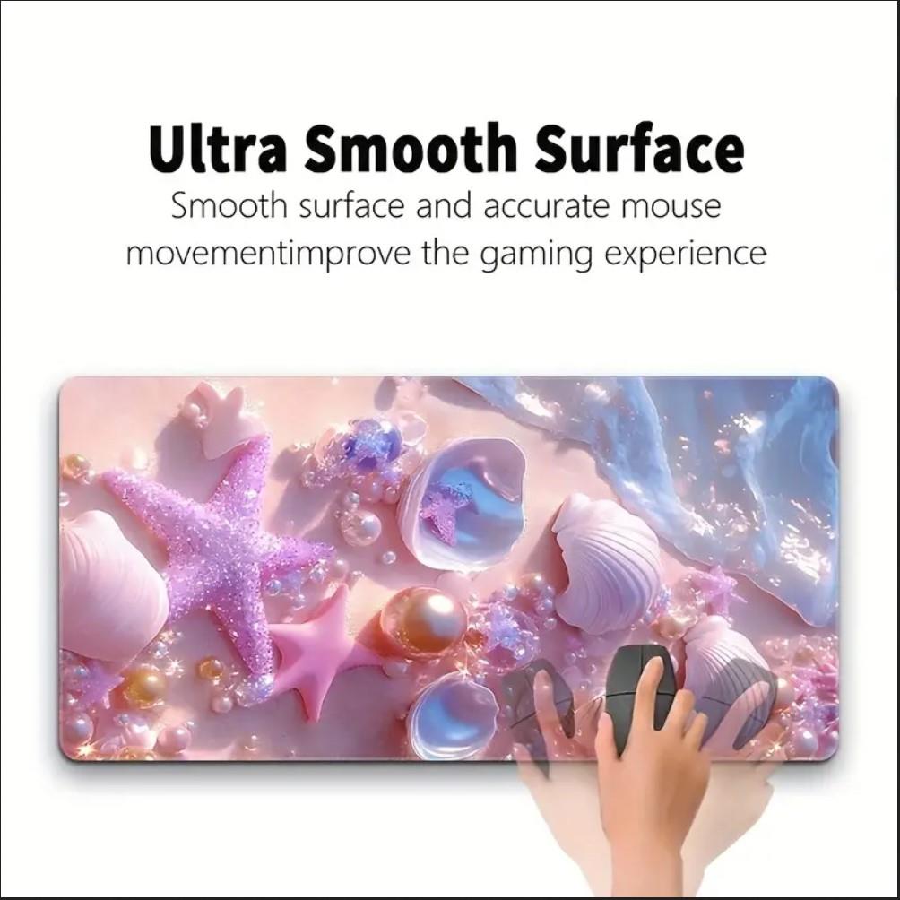 70X30 CM PEMBE DENİZ KABUĞU TEMALI KAYDIRMAZ TABAN SPEED YÜZEY OYUNCU MOUSE PAD GAMİNG 70X30 CM PEMBE DENİZ KABUĞU TEMALI KAYDIRMAZ TABAN SPEED YÜZEY OYUNCU MOUSE PAD GAMİNG
