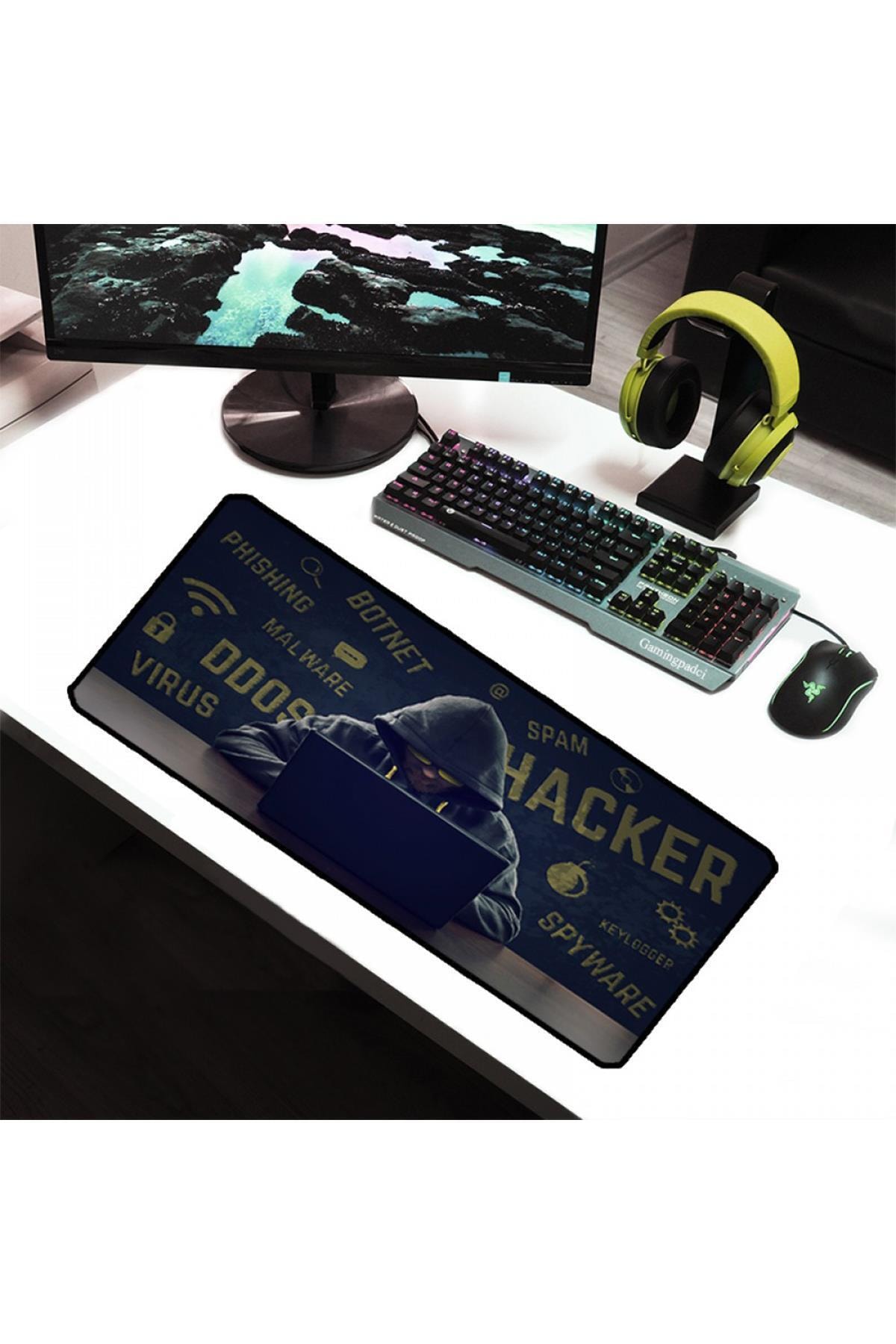 70x30 cm Hacker 1 Dikişli Kaydırmaz Taban Speed Ver Mouse Pad Oyuncu Gaming 70x30 cm Hacker 1 Dikişli Kaydırmaz Taban Speed Ver Mouse Pad Oyuncu Gaming