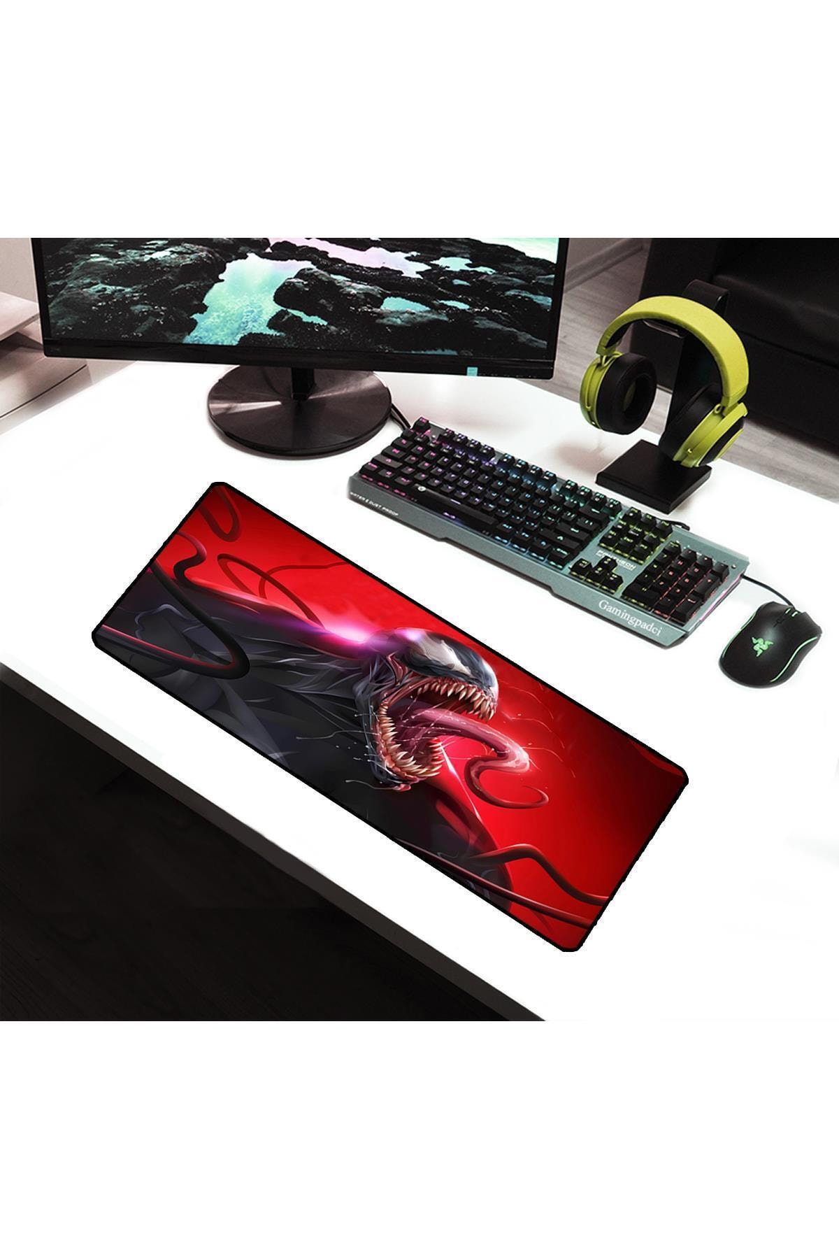 70x30 Cm Venom Kırmızı Dikişli Kaydırmaz Taban Speed Ver. Mouse Pad Oyuncu Gaming 70x30 Cm Venom Kırmızı Dikişli Kaydırmaz Taban Speed Ver. Mouse Pad Oyuncu Gaming