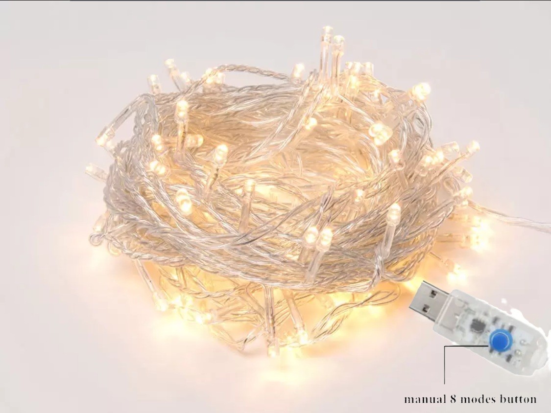 USB SARI IŞIK 10 METRE 99 LED ŞEFFAF KABLO 8 MODLU EV BAHÇE BALKON AĞAÇ ÇİT SÜSÜ LED IŞIK USB SARI IŞIK 10 METRE 99 LED ŞEFFAF KABLO 8 MODLU EV BAHÇE BALKON AĞAÇ ÇİT SÜSÜ LED IŞIK