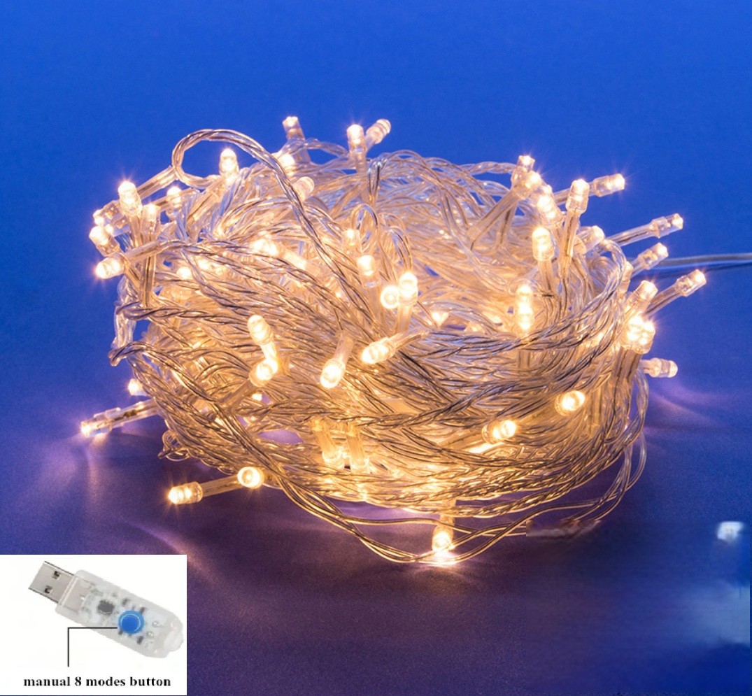 USB SARI IŞIK 10 METRE 99 LED ŞEFFAF KABLO 8 MODLU EV BAHÇE BALKON AĞAÇ ÇİT SÜSÜ LED IŞIK USB SARI IŞIK 10 METRE 99 LED ŞEFFAF KABLO 8 MODLU EV BAHÇE BALKON AĞAÇ ÇİT SÜSÜ LED IŞIK